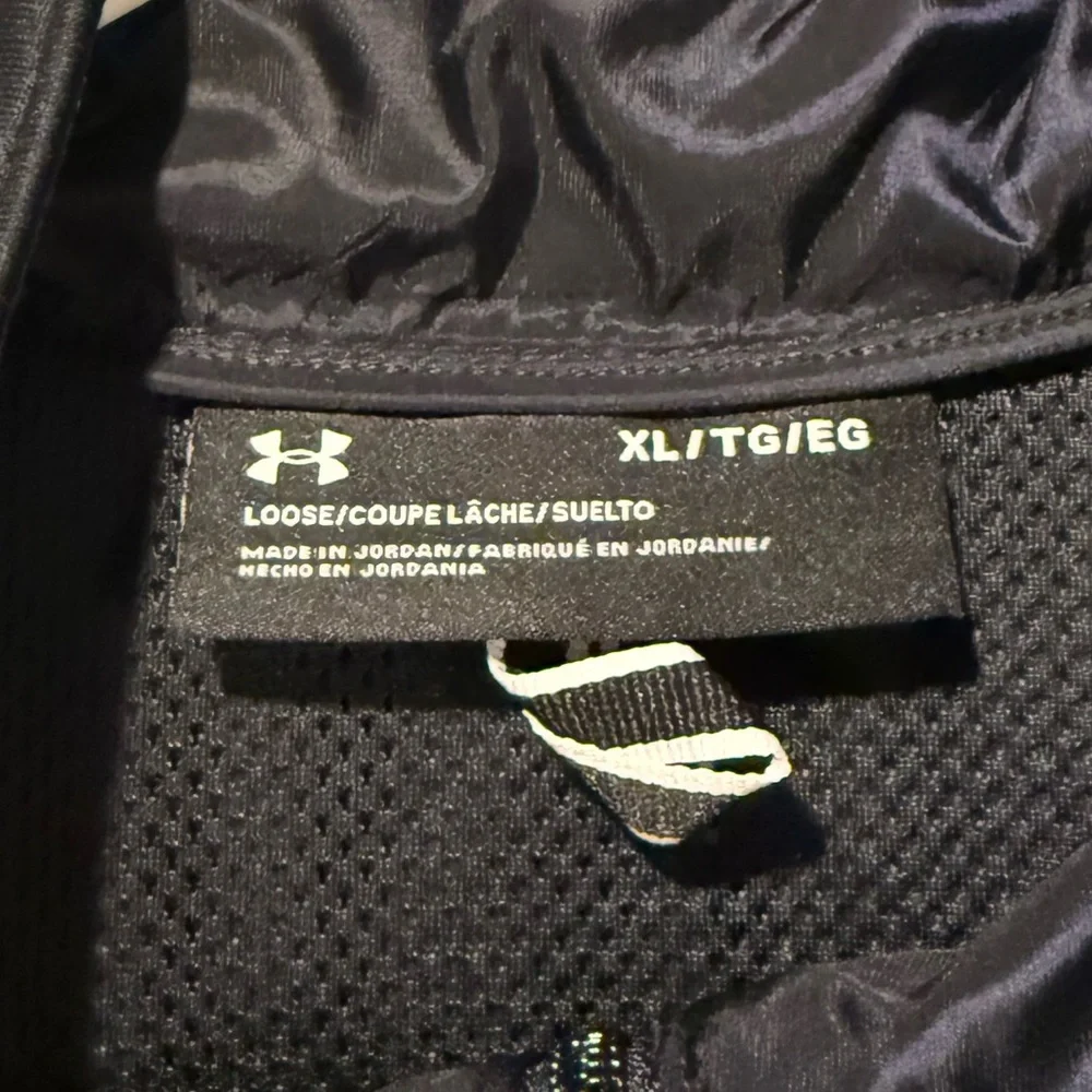 Under Armour Command Pullover Jacket Mens XL Black 1/4 Zip Performance Mock Neck